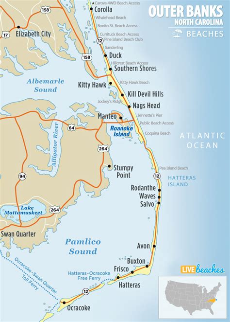 Map Of North Carolina Coast Vicky Jermaine