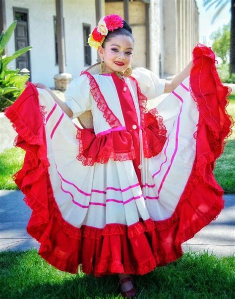Adorable Babe Colima Folklorico Dancer Dancer Costume Ballet Folklorico Mexico Culture
