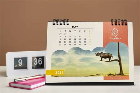 Plain Stroke Line Desk Calendar Landscape Desk Calendars Design