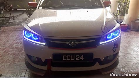 Proton saga blm se head lamp light sporty eye lid cover with paint (solid white). Proton Saga FLX headlamp custom - YouTube