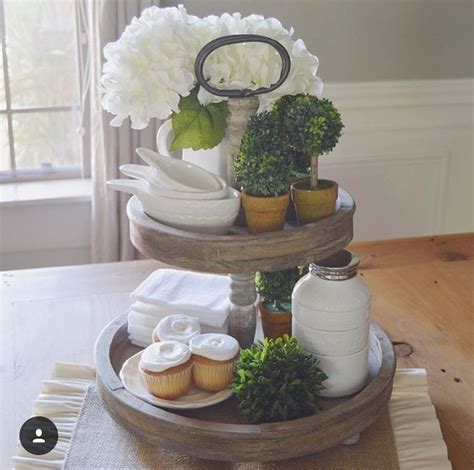 For those of you who feel intimidated by seasonal decorating or just want one small area of your home to reflect the current. The Charleston Wooden Two Tier Tray | Serving tray decor ...