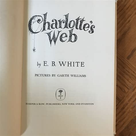 Charlottes Web First Early Edition 1952 Hardcover By Eb White