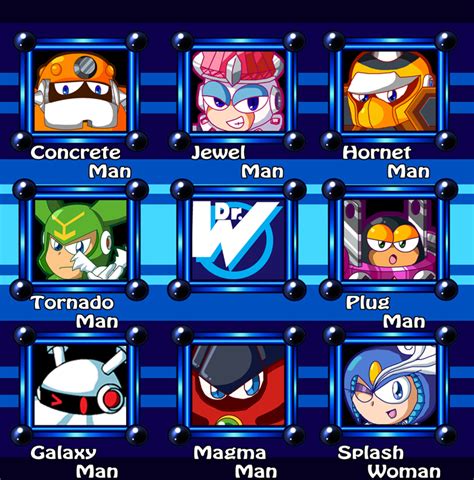 Megaman 9 Stage Select Remake By Galaxyman Da Awesome On Deviantart