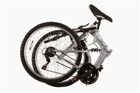 Exercise Bike Zone Stowabike 26 Folding Dual Suspension Mountain Bike 18 Speed Shimano Bicycle