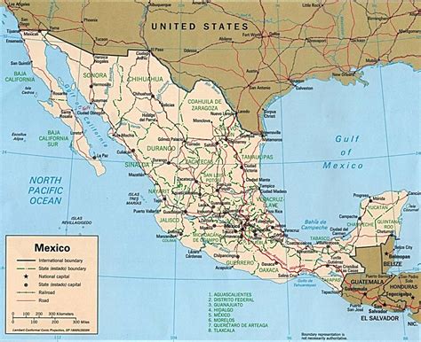Mapas And Maps Mapa México Con Estados Y Sus Capitales
