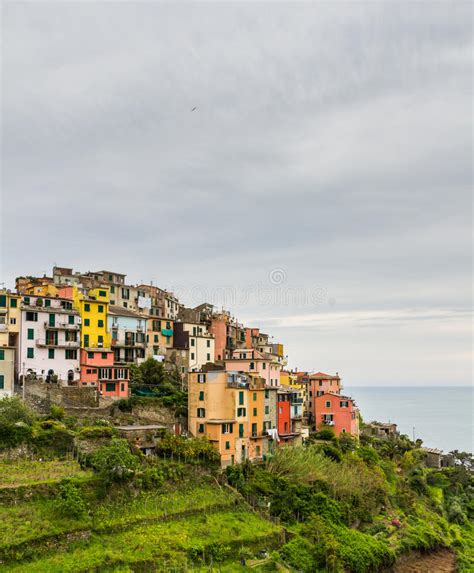 Beautiful Landscape Of Cinque Terre Village Corniglia Italy Stock