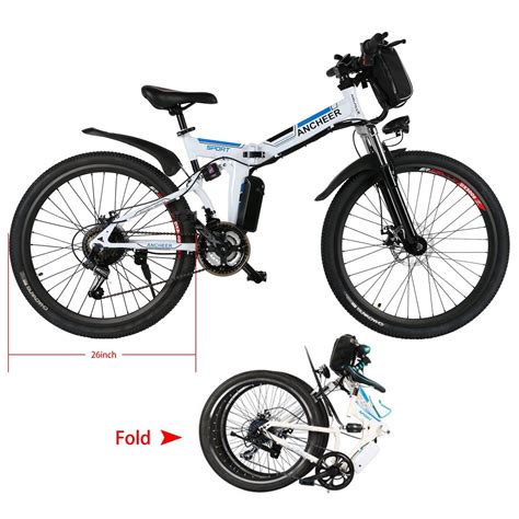 Exercise Bike Zone Ancheer Folding Electric Mountain Bike With Full
