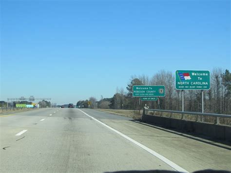 North Carolina Interstate 95 Northbound Cross Country Roads