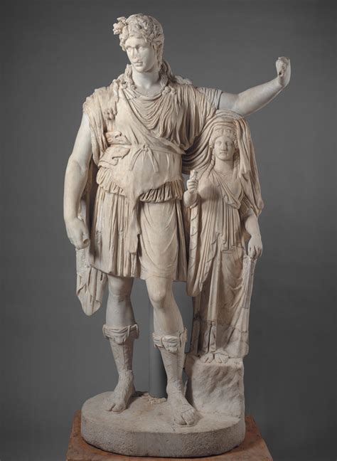 Statue Of Dionysos Leaning On A Female Figure Hope Dionysos