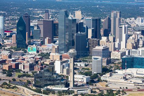 Aerial Photo Dallas City Skyline