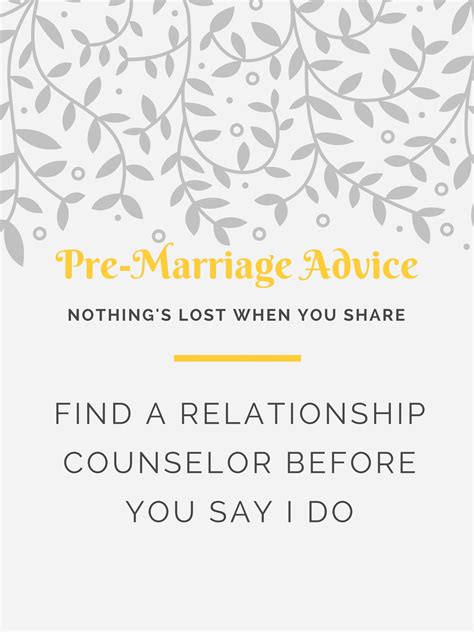 Having A Counselor Set Up Before The Real Struggle Begins Is The Best Prenup If You Ask Me
