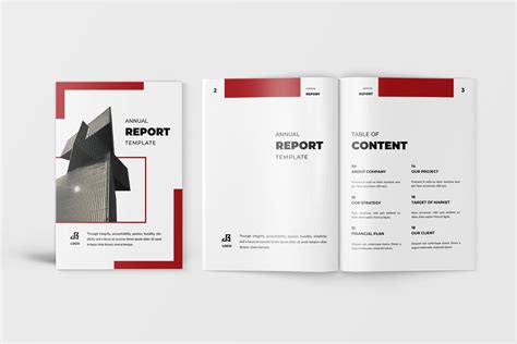 Red Annual Report Template Tmint Report Design Template Report