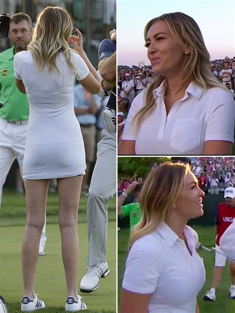 Paulina Gretzky Stuns In Sexy Little White Shirt Dress At The Us Open
