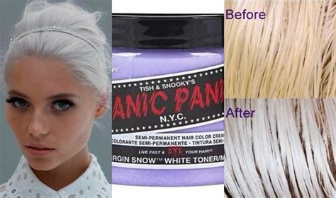 Review Manic Panic Virgin Snow White Hair Toner Blonde Hair At Home