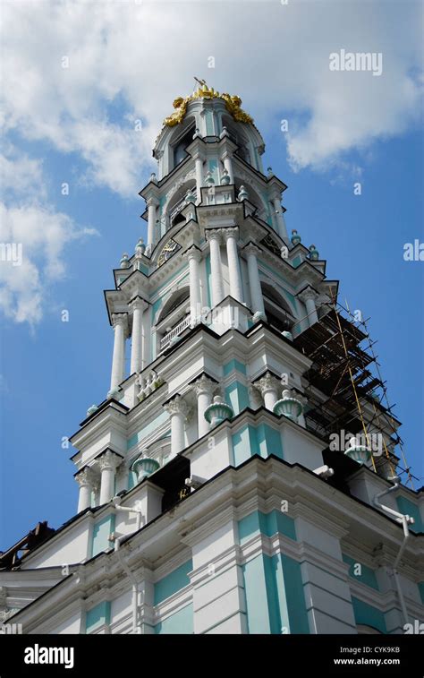 Domes Of Trinity Lavra Of St Sergius Stock Photo Alamy