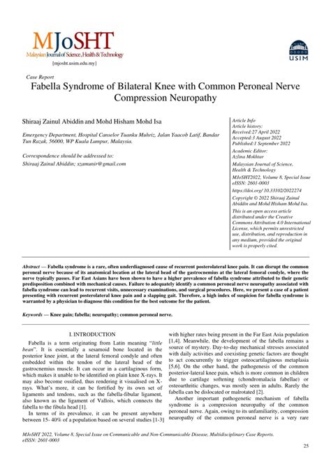 Pdf Fabella Syndrome Of Bilateral Knee With Common Peroneal Nerve