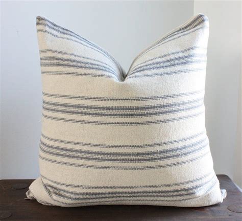 Shop our best selection of blue outdoor pillows to reflect your style and inspire your outdoor space. Beige with Blue Stripes Grain Sack Style Pillow Cover ...