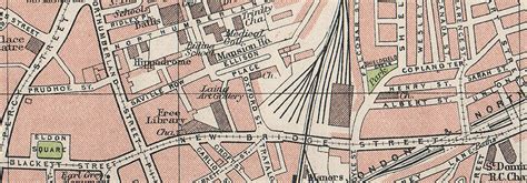 Newcastle On Tyne Vintage Town City Map Plan Northumberland 1930 Old