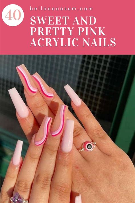 Pink Acrylic Nails 40 Summer Nail Designs To Copy In 2021