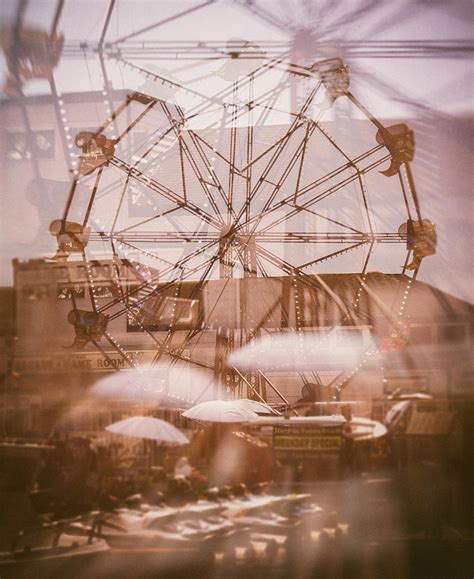 Balboa Island Ferris Wheel Multiple Exposure Photograph By Vivian
