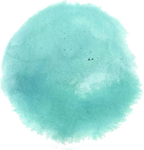 6 Turquoise Watercolor Circle Png Transparent