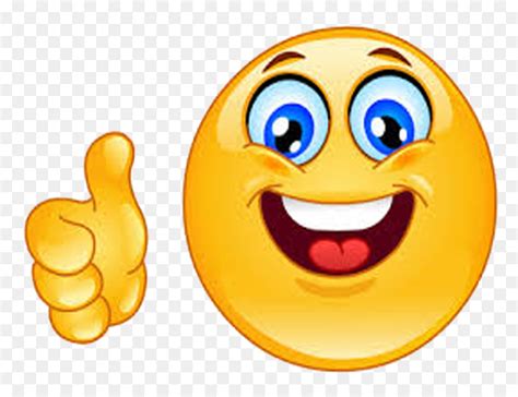 Emoticon Good Thumb Icons Signal Smiley Job Thumbs Up Smiley Hd Png