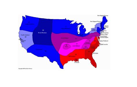 American English Dialect Map American English American Accent