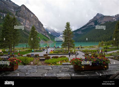 Gardens Of The Fairmont Château Lake Louise Hotel Canadian Rockies