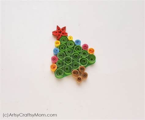 Diy Paper Quilling Christmas Tree Ornament Artsy Craftsy Mom