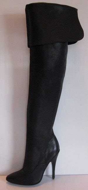 Ebay Leather Vintage 1980s Black Leather Thigh Boots
