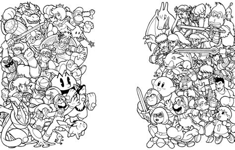Super Smash Brothers Coloring Pages Coloring Home