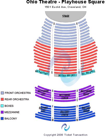 ohio theater seating chart