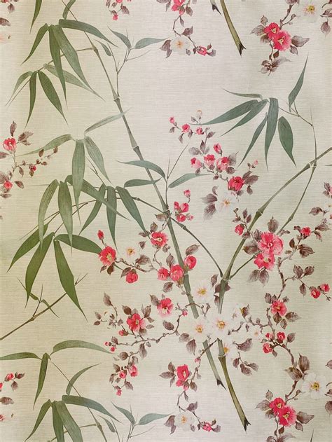 Aziatisch Bamboe Bloem Behang Vintage Wallpapers Online Shop