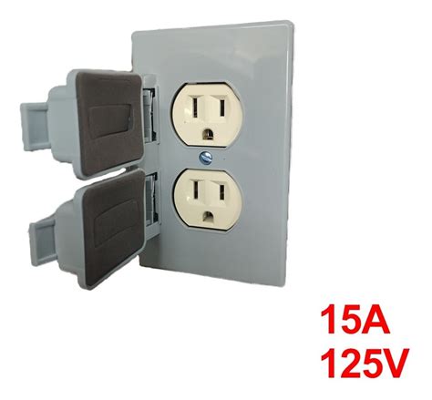 Contacto Duplex Intemperie 15a 110v Con Tapa Para Exterior