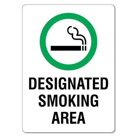 Designated Smoking Area Sign Design Talk