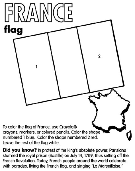 American flag worksheet education com. France | crayola.nl