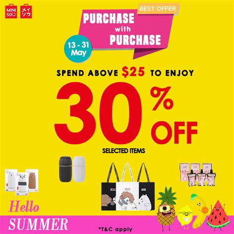 Purchase With Purchase Promotion At Miniso Hillion Mall Singapore
