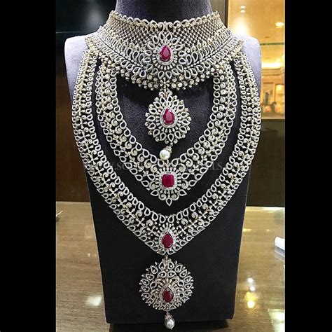 Diamond Bridal Jewellery Set From P Satyanarayan And Sons ~ South India
