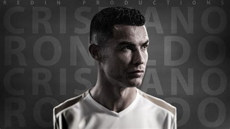 Black And White Image Of Cristiano Ronaldo Is Wearing White Sports