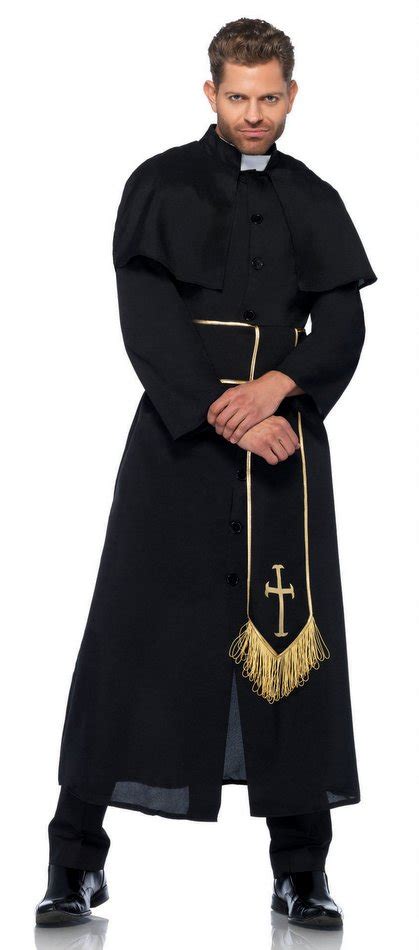 Mens Deluxe Priest Robe Costume Candy Apple Costumes Colonial Costumes