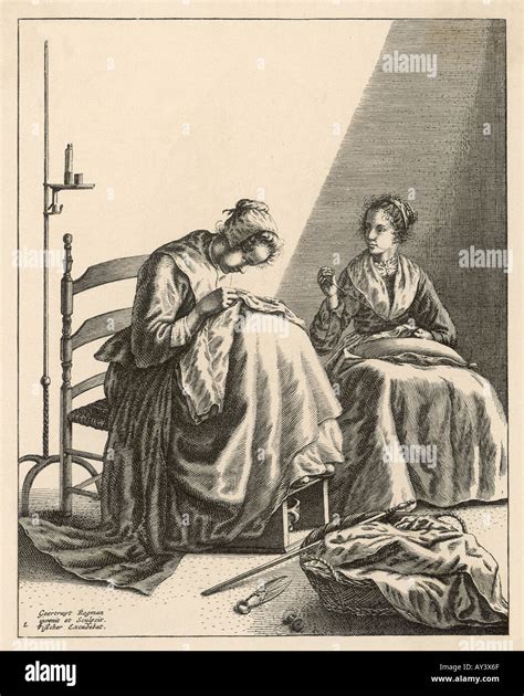 Women Sewing History Hi Res Stock Photography And Images Alamy