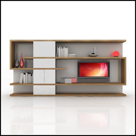 Tv Wall Unit Modern Design X 04 Home Media Center 3d Models