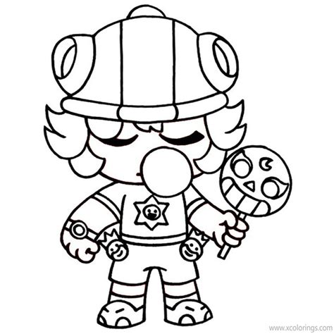 Sandy Brawl Stars Coloring Pages Sandy Is Sleepy Xcolorings