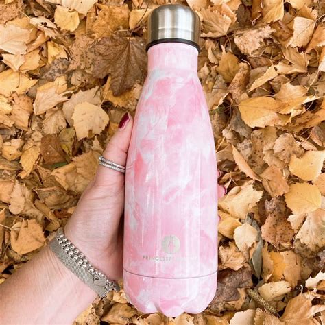 Marble Pink 350ml Milk Insulated Bottle