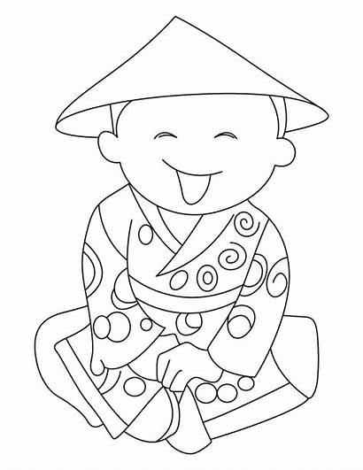 Chinese Coloring Pages Culture Happy China Printable