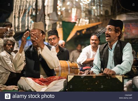 Qawwali Musicians Perform During The Annual Festival Of Auliya Saint