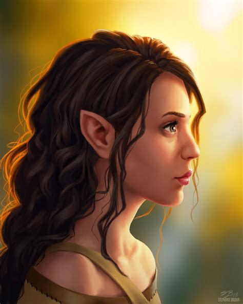 Half Elf Bard Girl By Stephanie Brown Female Elf Elf Art Character Portraits
