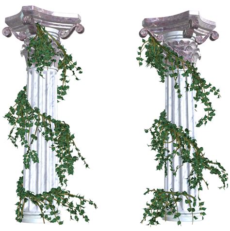 Beautiful Columns With Vines Png Decorative Elements Artistically And
