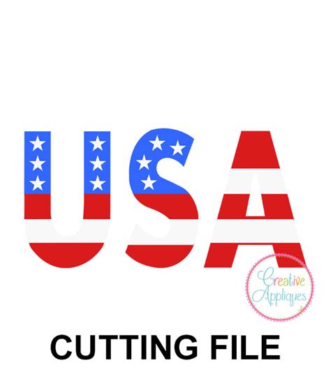 USA Cutting File SVG DXF EPS - Creative Appliques