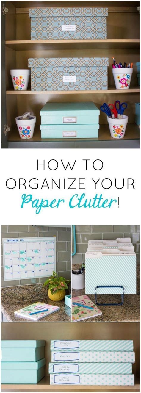 Love These Simple Tips For Organizing Your Paper Clutter Organizing